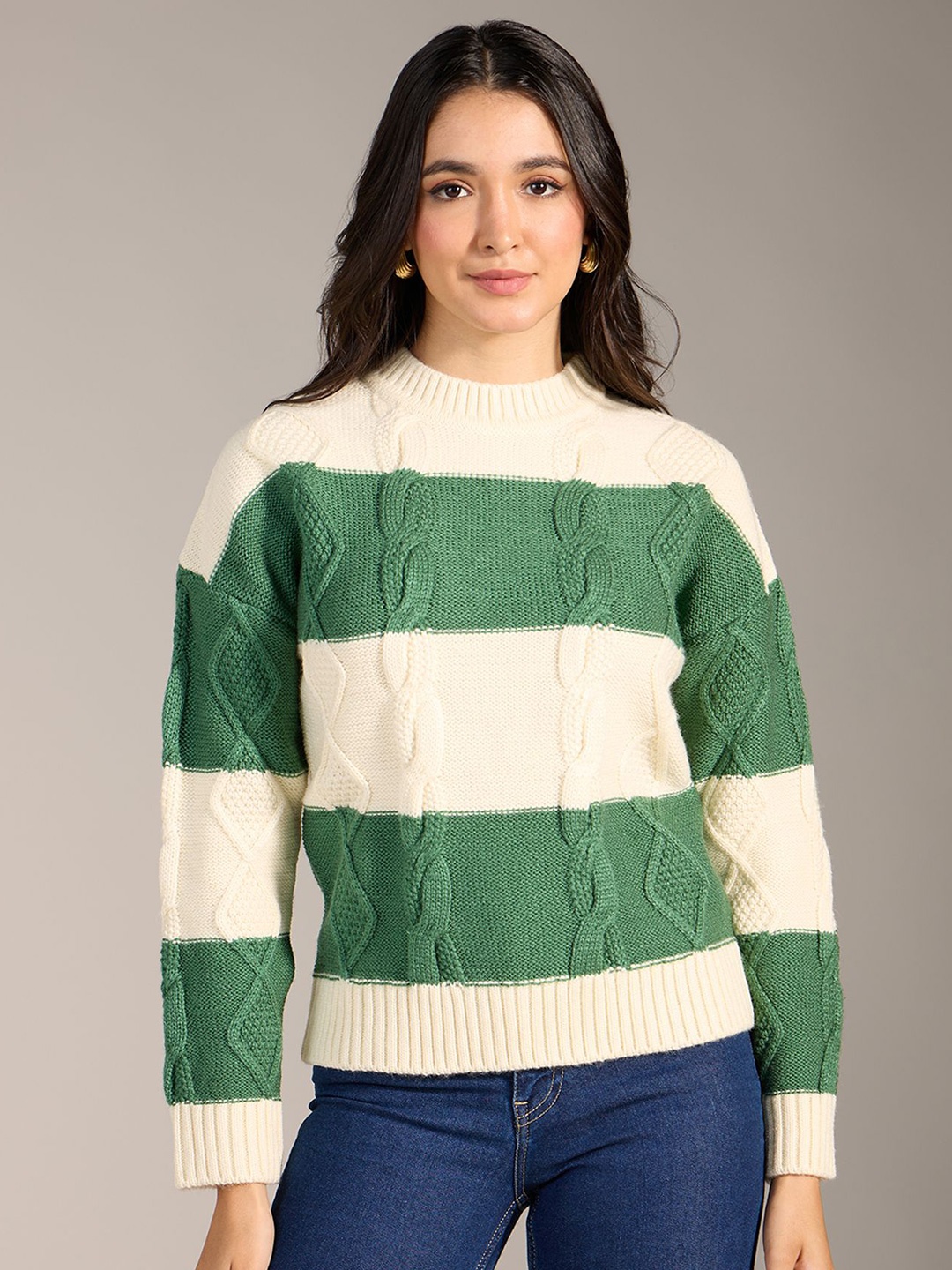 

20Dresses Women Striped Pullover, White