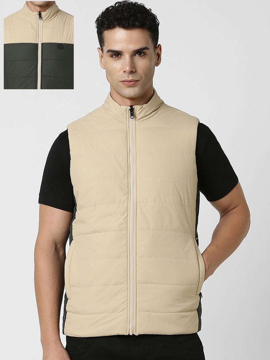 

Van Heusen Sport Men Reversible Quilted Jacket, Beige