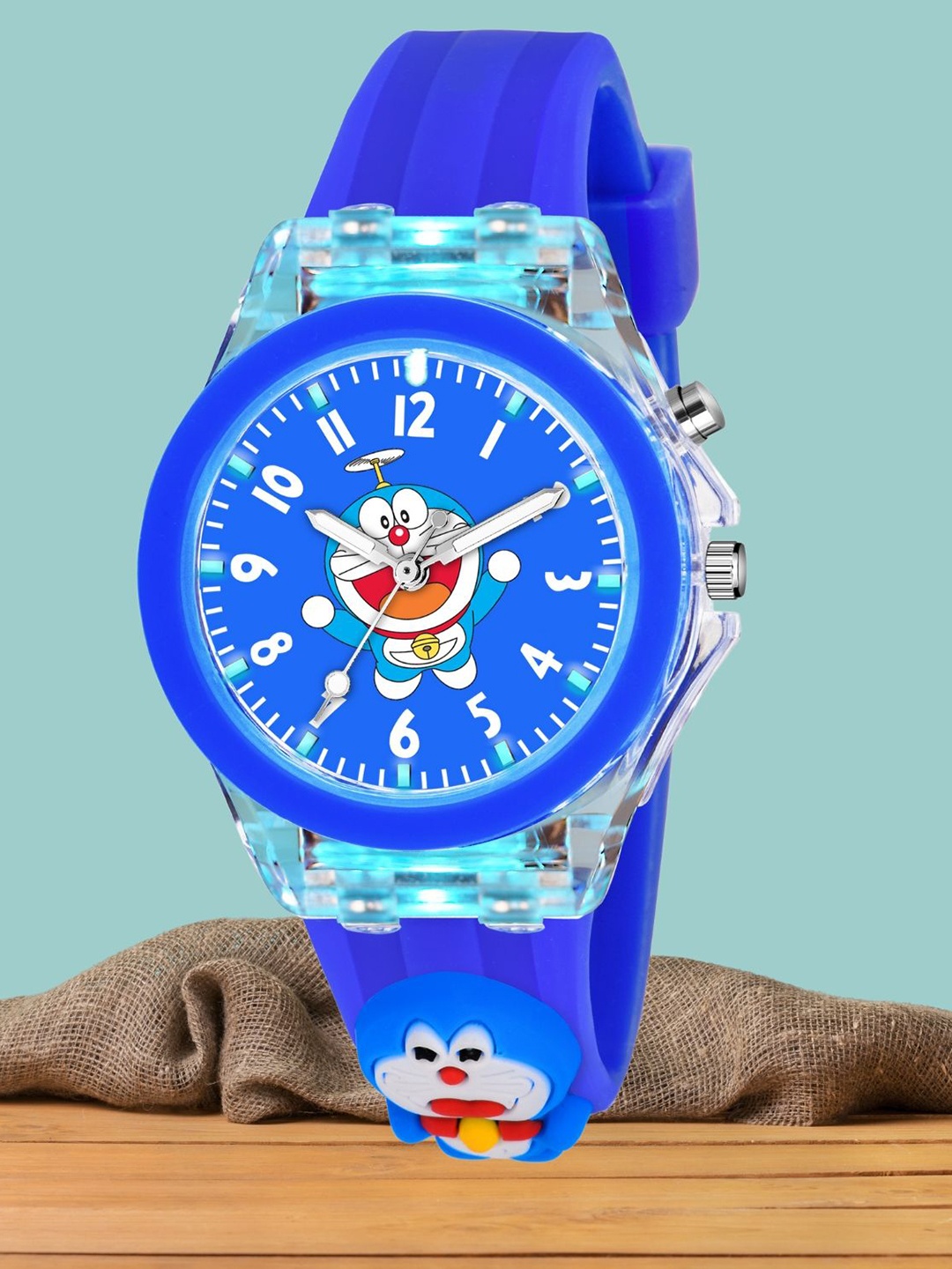 

SWADESI STUFF Unisex Kids Dial & Straps Analogue Multi Function Watch MULTI LIGHT BLUE DORA