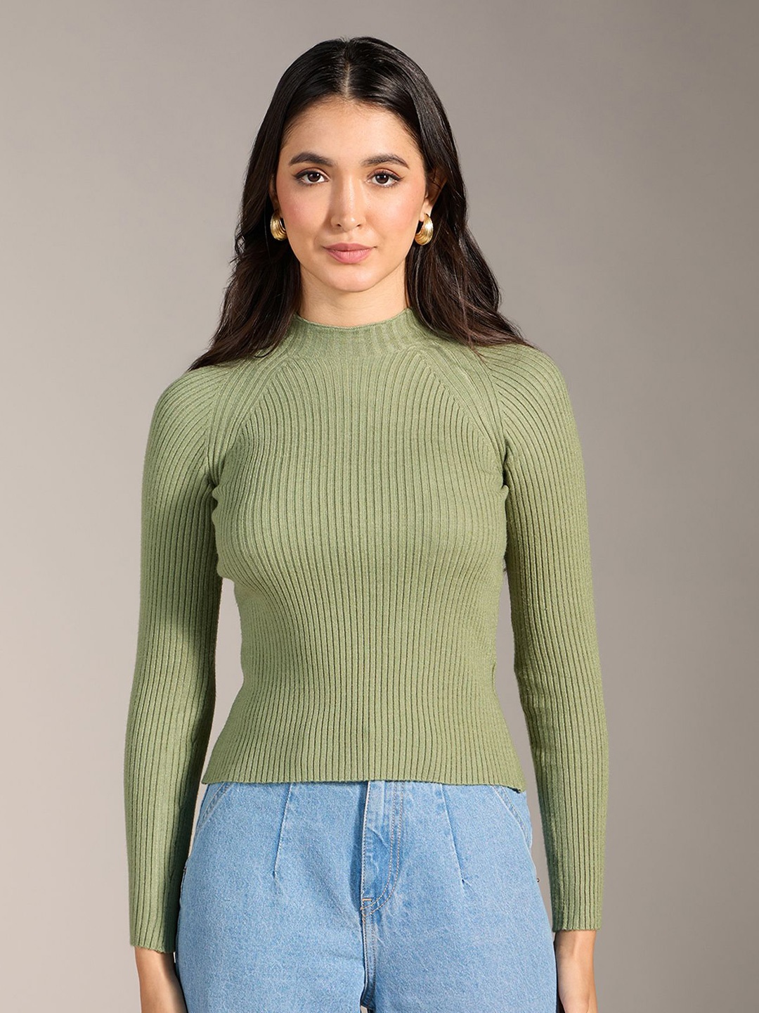 

20Dresses Women Striped Pullover, Olive
