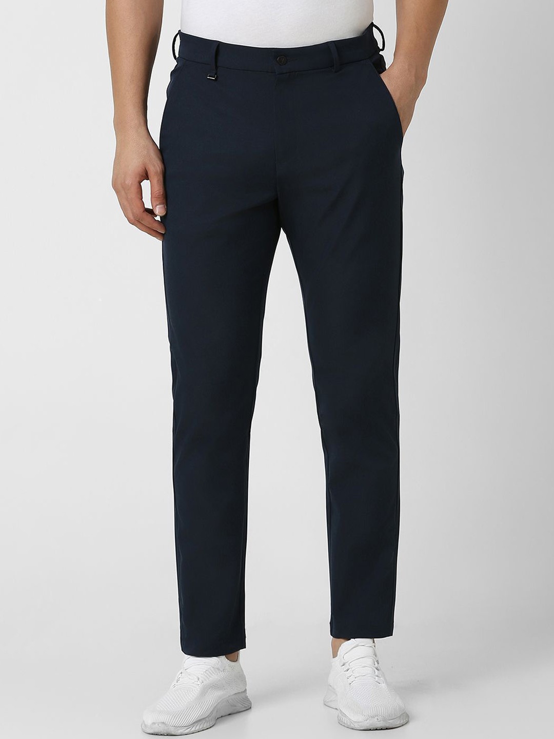 

Van Heusen Flex Men Slim Fit Trousers, Navy blue
