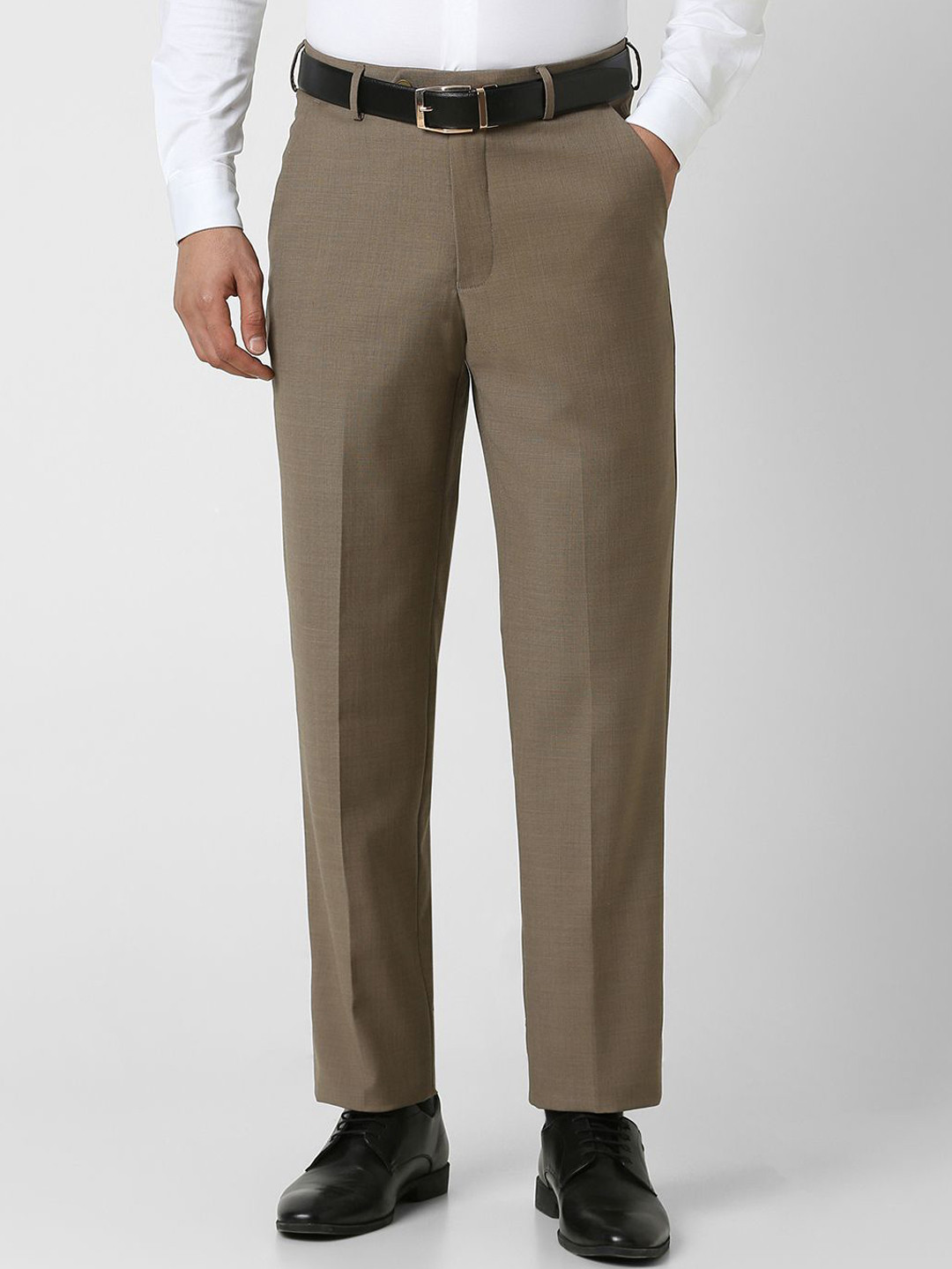 

Van Heusen Men Mid-Rise Trousers, Brown
