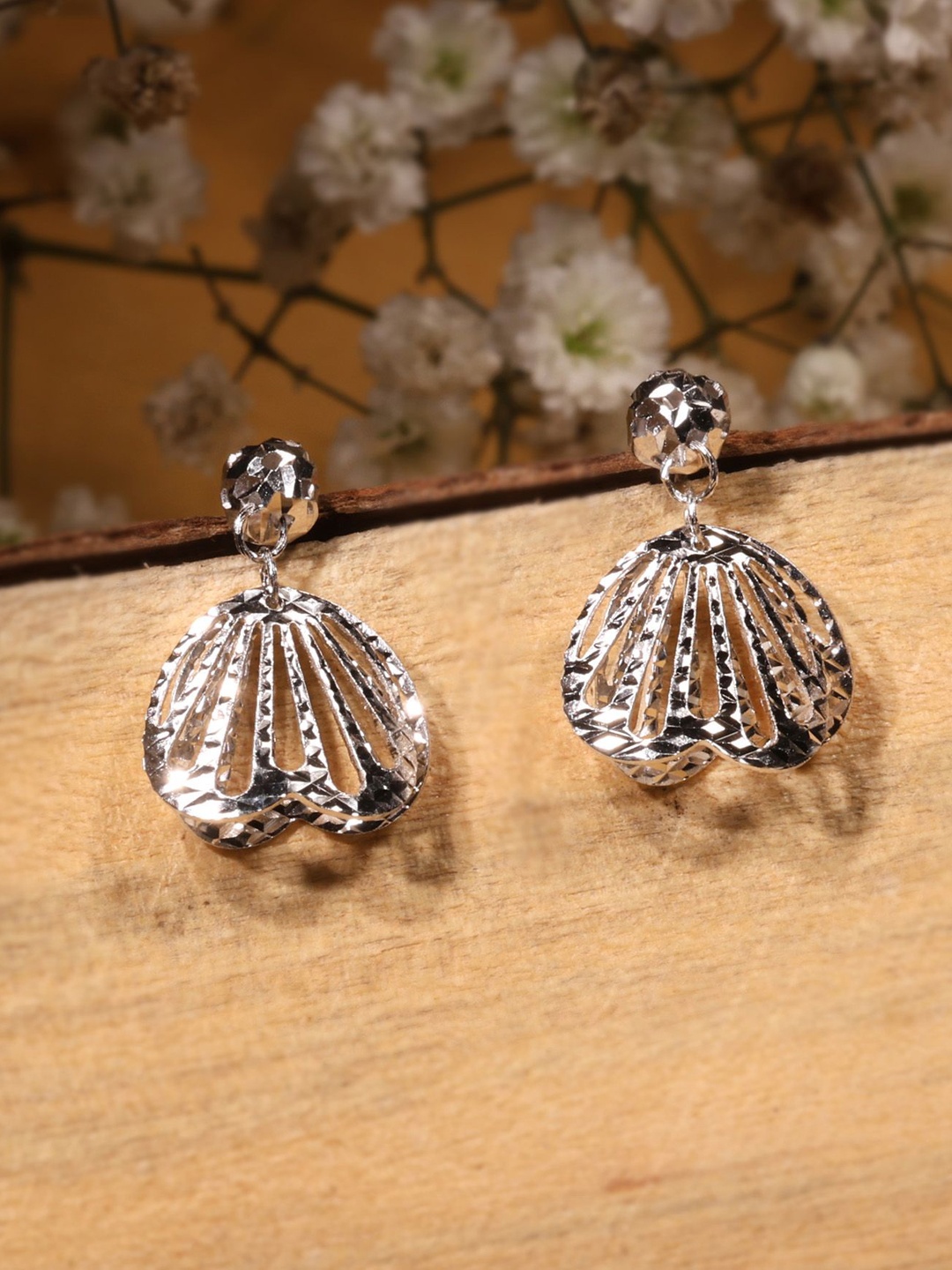 

DEESSA 925 Sterling Silver Rhodium Plated Contemporary Butterfly Wings Drop Earrings