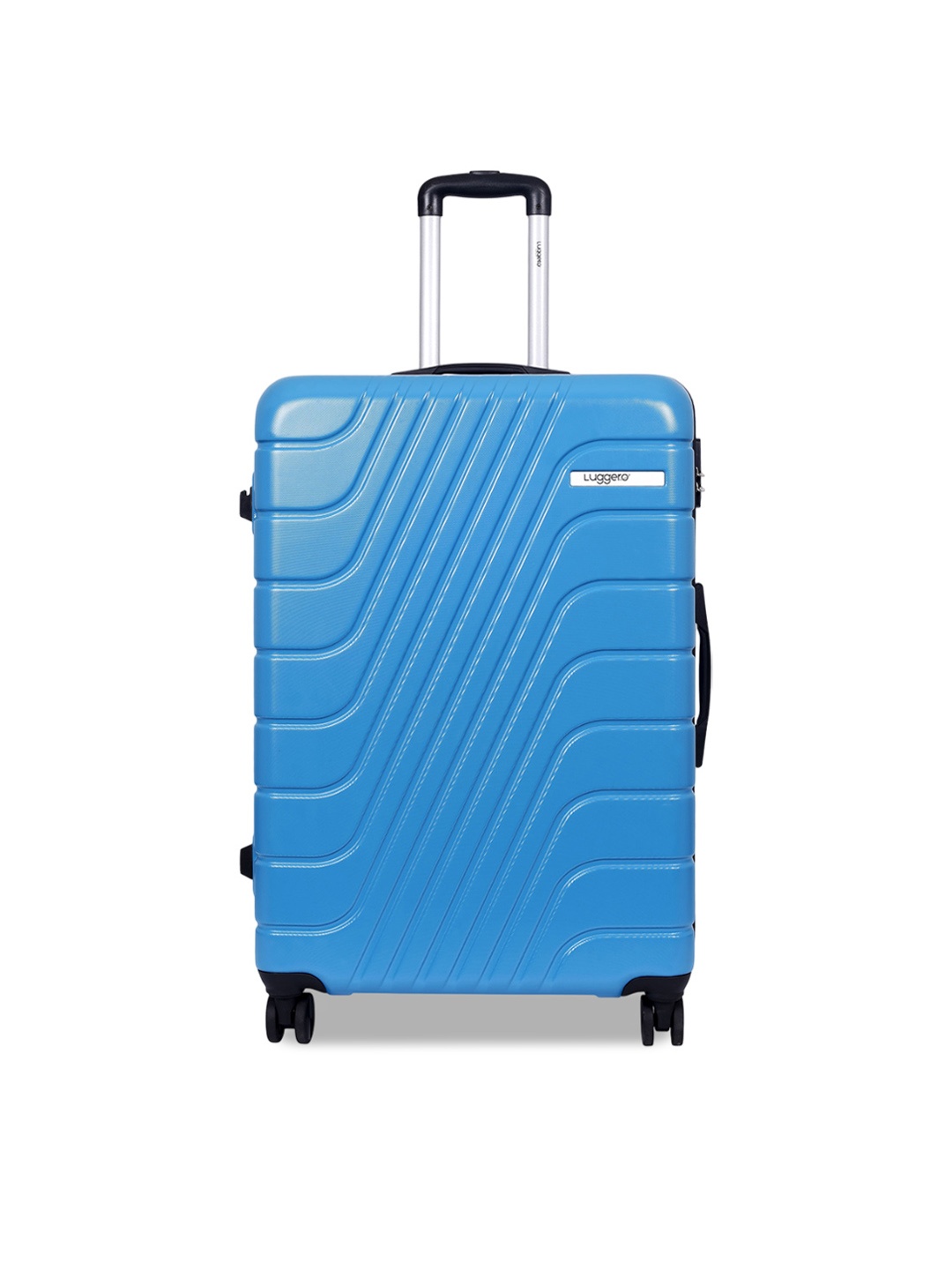 

Luggero 360-Degree Rotation Textured Hard-Sided Large Trolley Bag, Blue