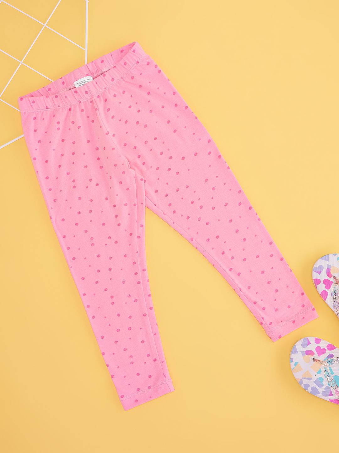 

Pantaloons Junior Girls Printed Ankle-Length Leggings, Pink