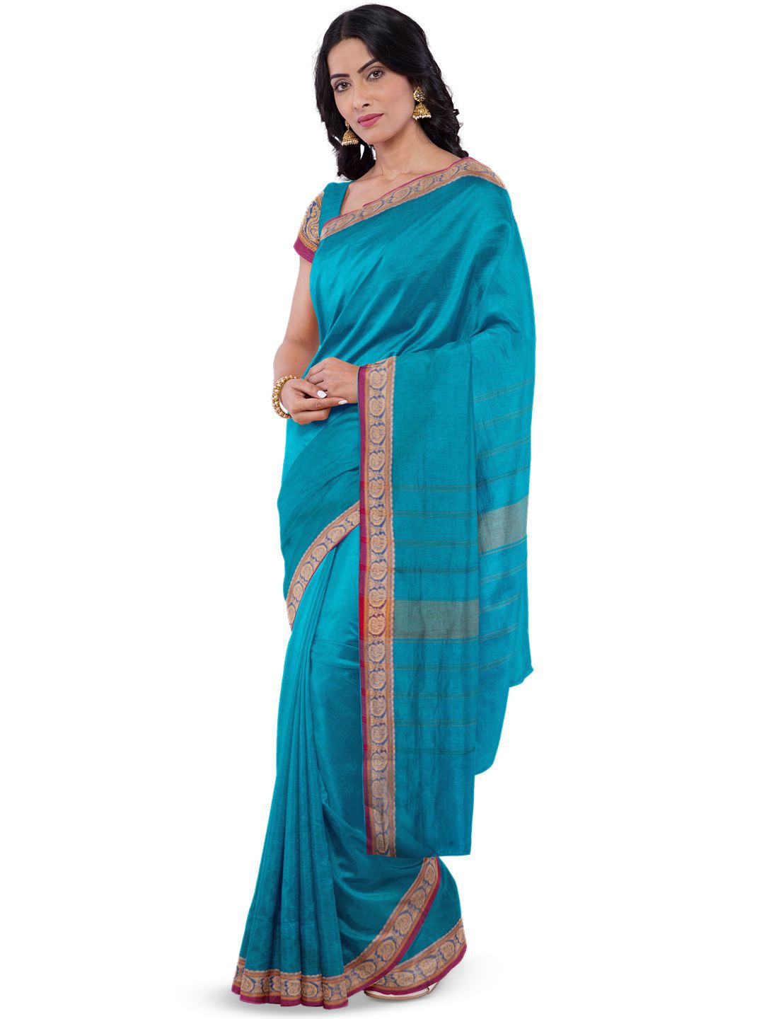 

Avishya Pure Cotton Kanjeevaram Saree, Blue