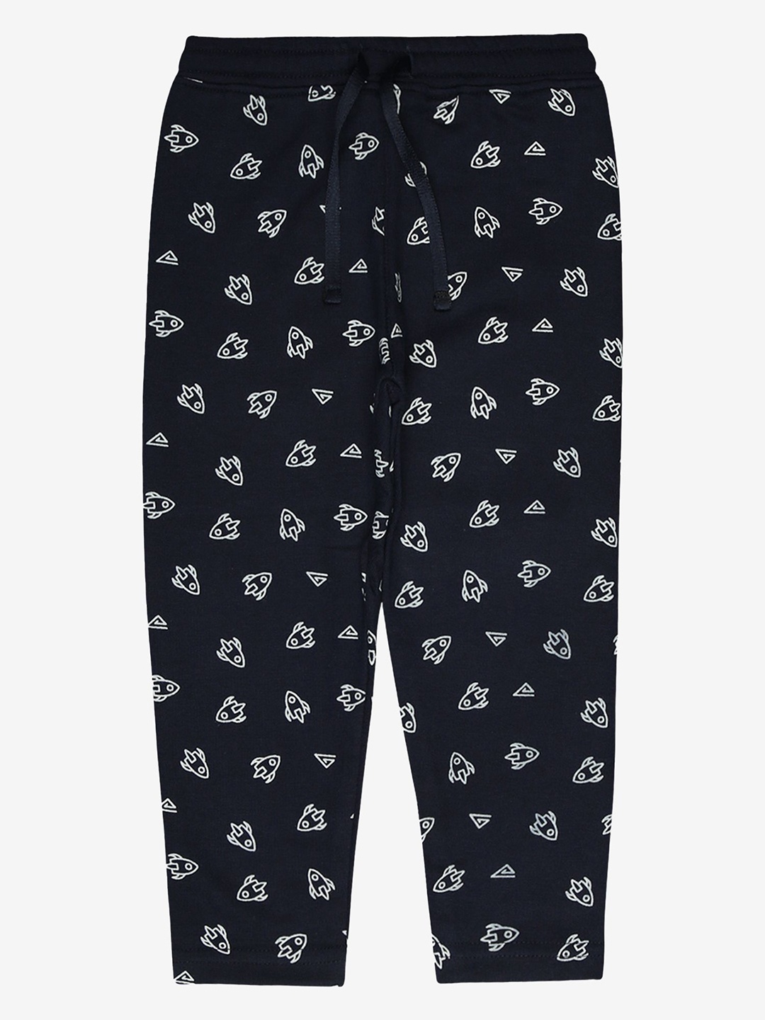 

Bodycare Kids Boys Printed Mid-Rise Track Pants, Navy blue