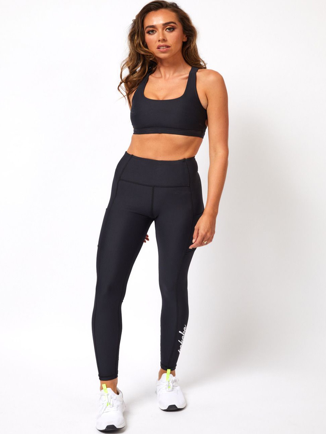 

POKABA Women Solid Ankle-Length Gym Tights, Black