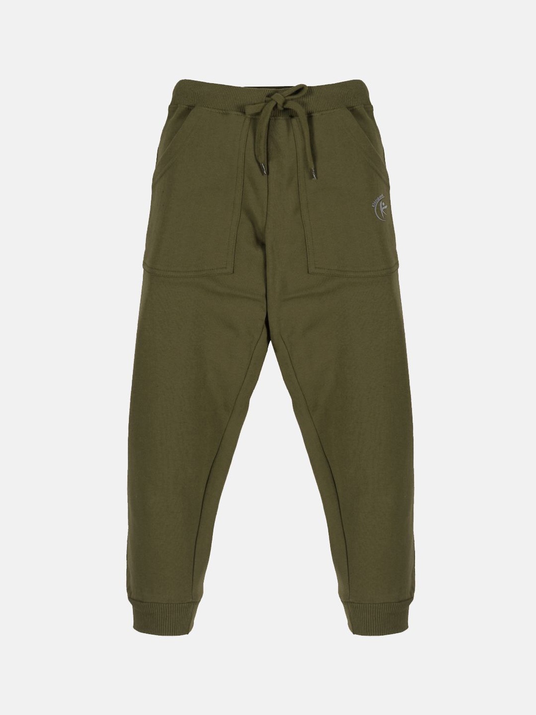 

KiddoPanti Kids Unisex Solid Cotton Mid-Rise Joggers, Green