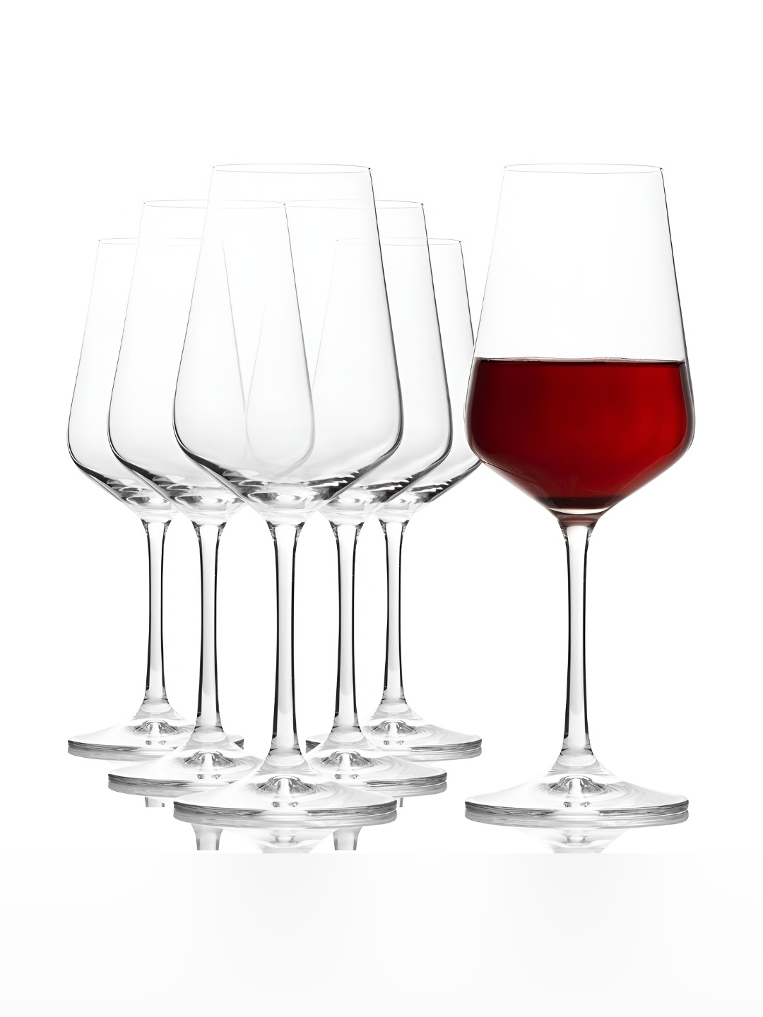 

Clovefry Transparent 6 Pieces Dishwasher Safe Wine Glasses - 360 ml