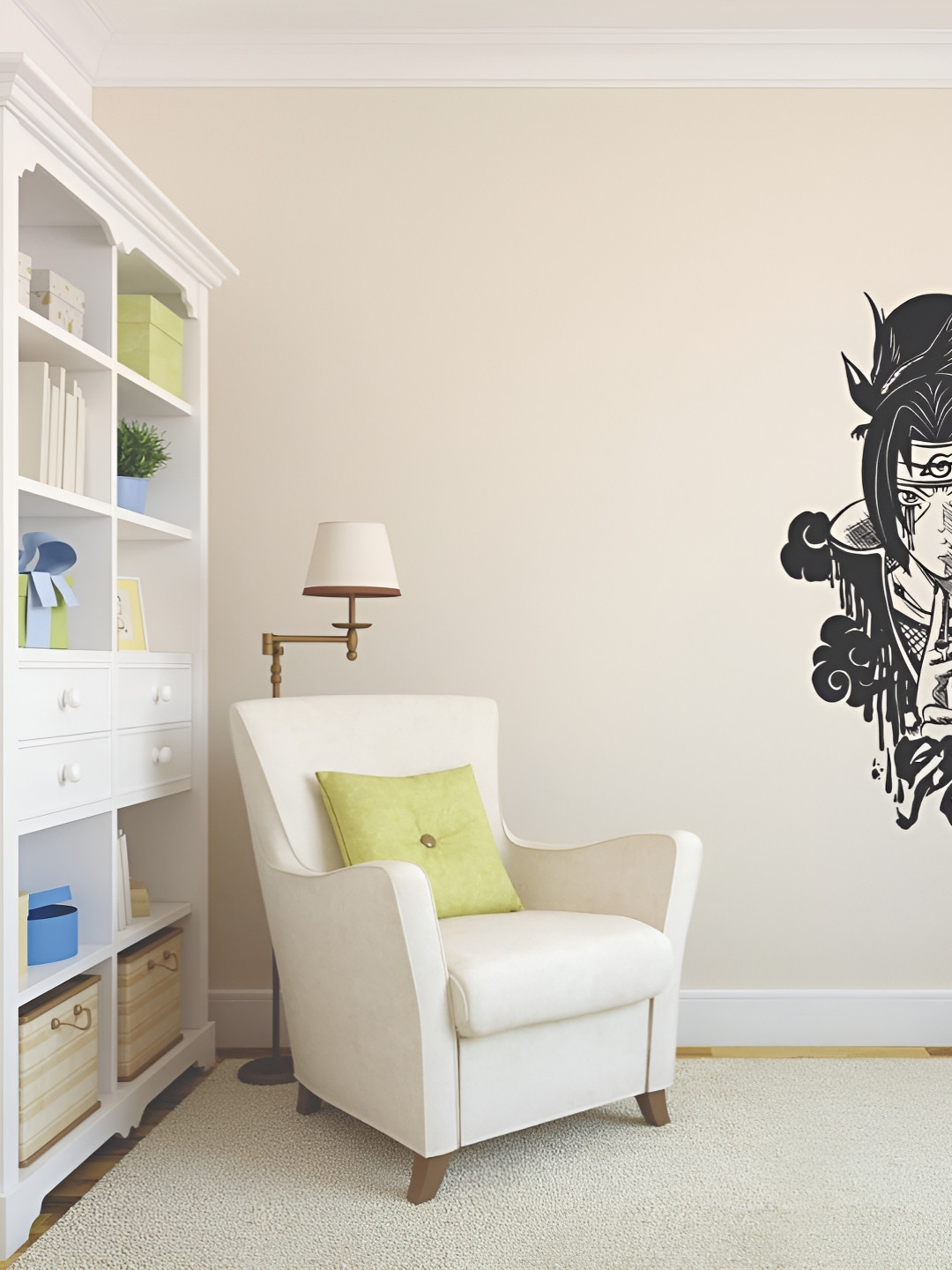 

CVANU Black Printed Self-Adhesive Wall Sticker