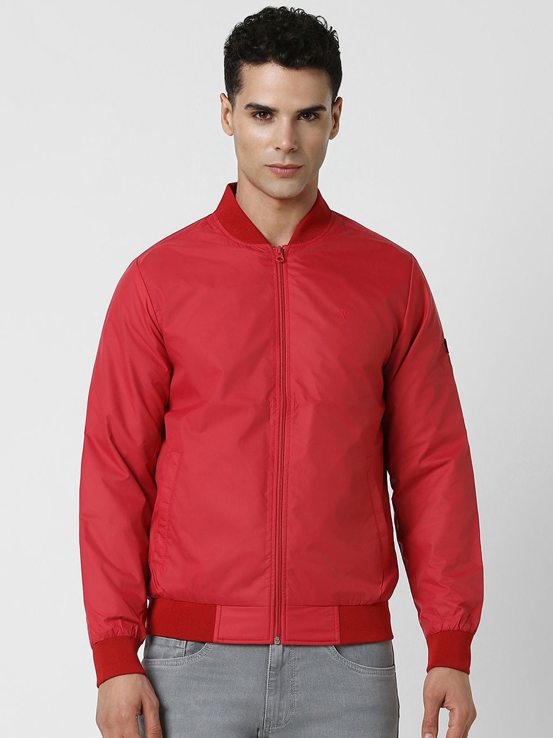 

Van Heusen Sport Men Bomber Jacket, Red