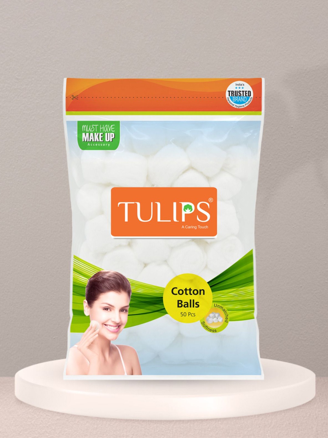 

TULIPS Set Of 4 White Cotton Ball Make-Up Remover - 50 pcs Each