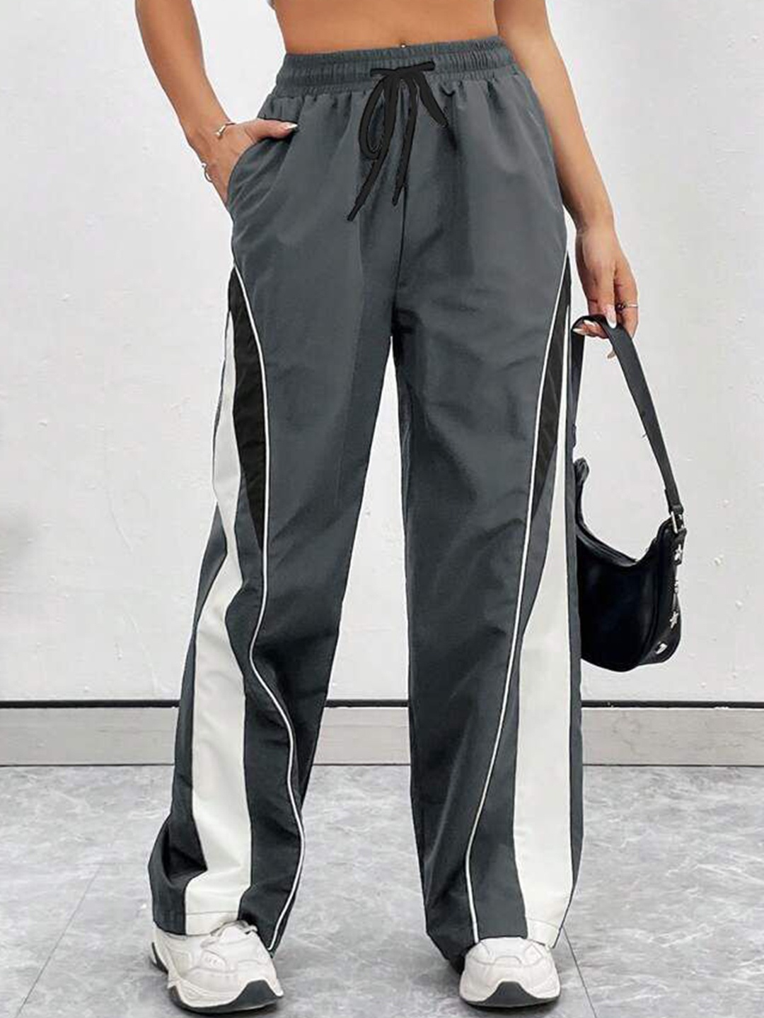 

TABADTOD Women Relaxed Loose Fit Trousers, Grey