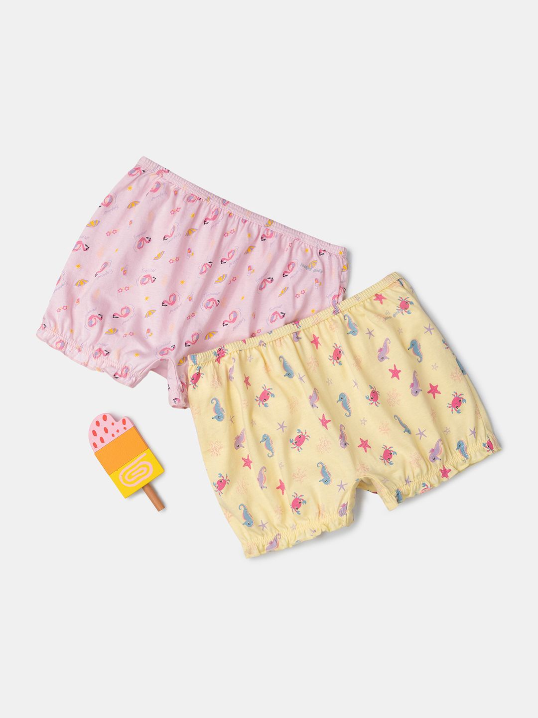 

Jockey Pack Of 2 Printed Cotton Bloomers Briefs SG06-0205-FTLPR, Pink