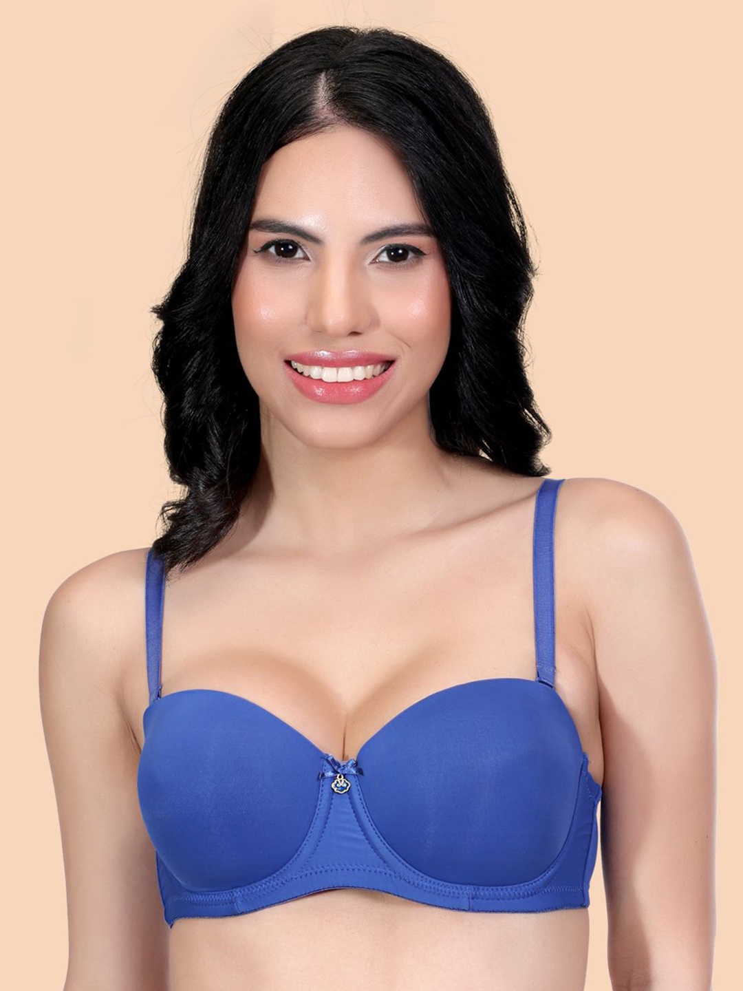 

Amour Secret Full Coverage Underwired Lightly Padded Push-Up Bra, Blue