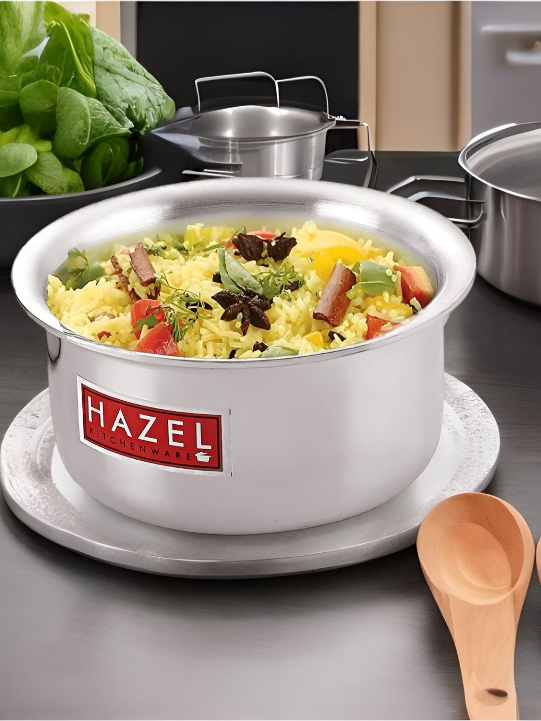

HAZEL Silver-Toned Tope Flat Bottom Boiling Vessels 6000 ML