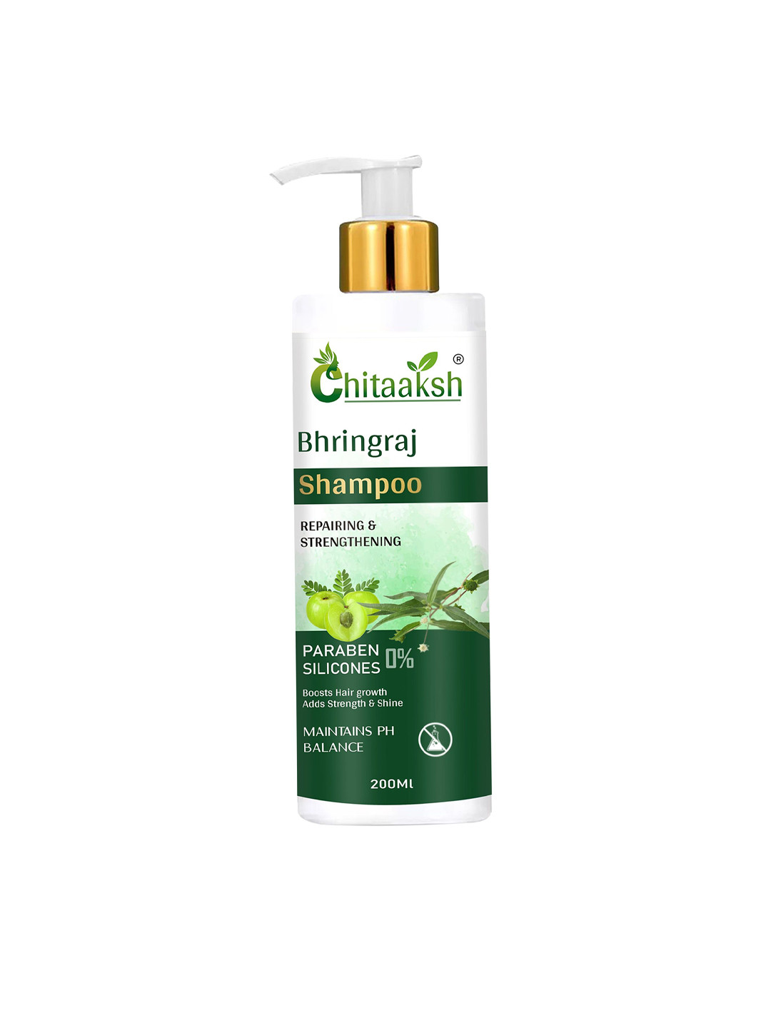 

Chitaaksh Bhringraj Repairing & Strengthening Shampoo- 200ml, White