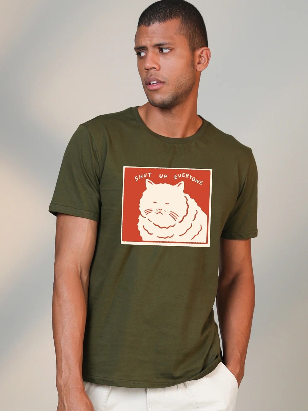 

BOTNIA Unisex Graphic Printed T-shirt, Green