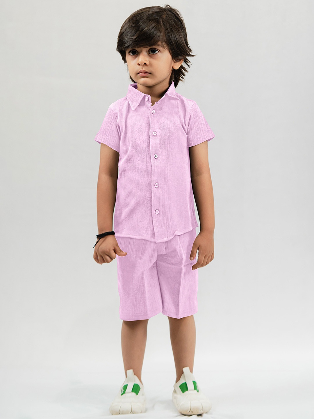 

Emblica Boys Shirt with Shorts, Pink
