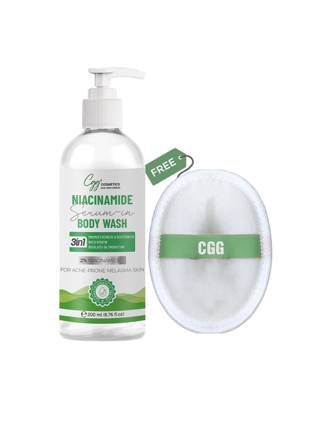 

CGG Cosmetics Niacinamide Serum In Body Wash - 200 ml, White