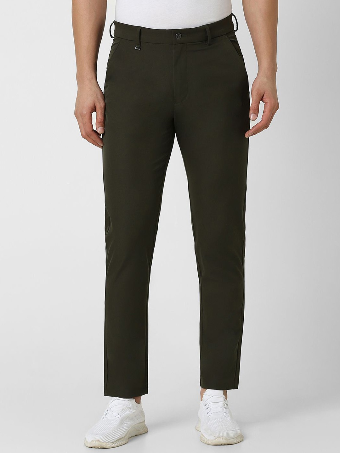

Van Heusen Flex Men Slim Fit Trousers, Olive