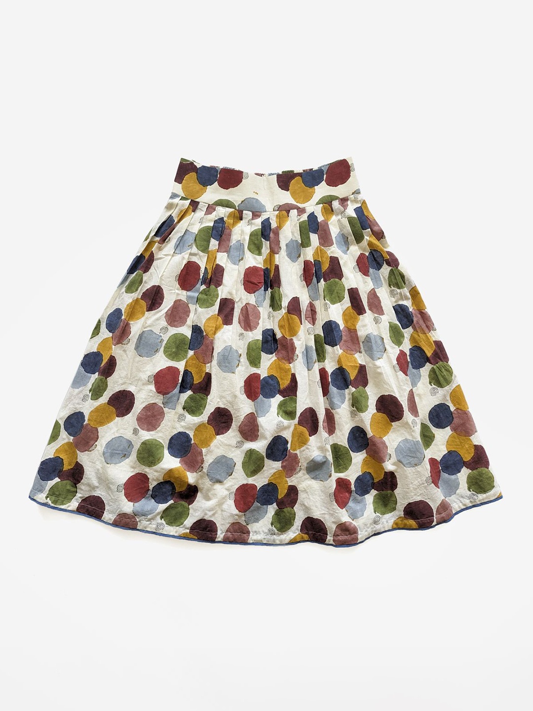 

Rias Jaipur Women Geometric Printed Pure Cotton Skirt, White
