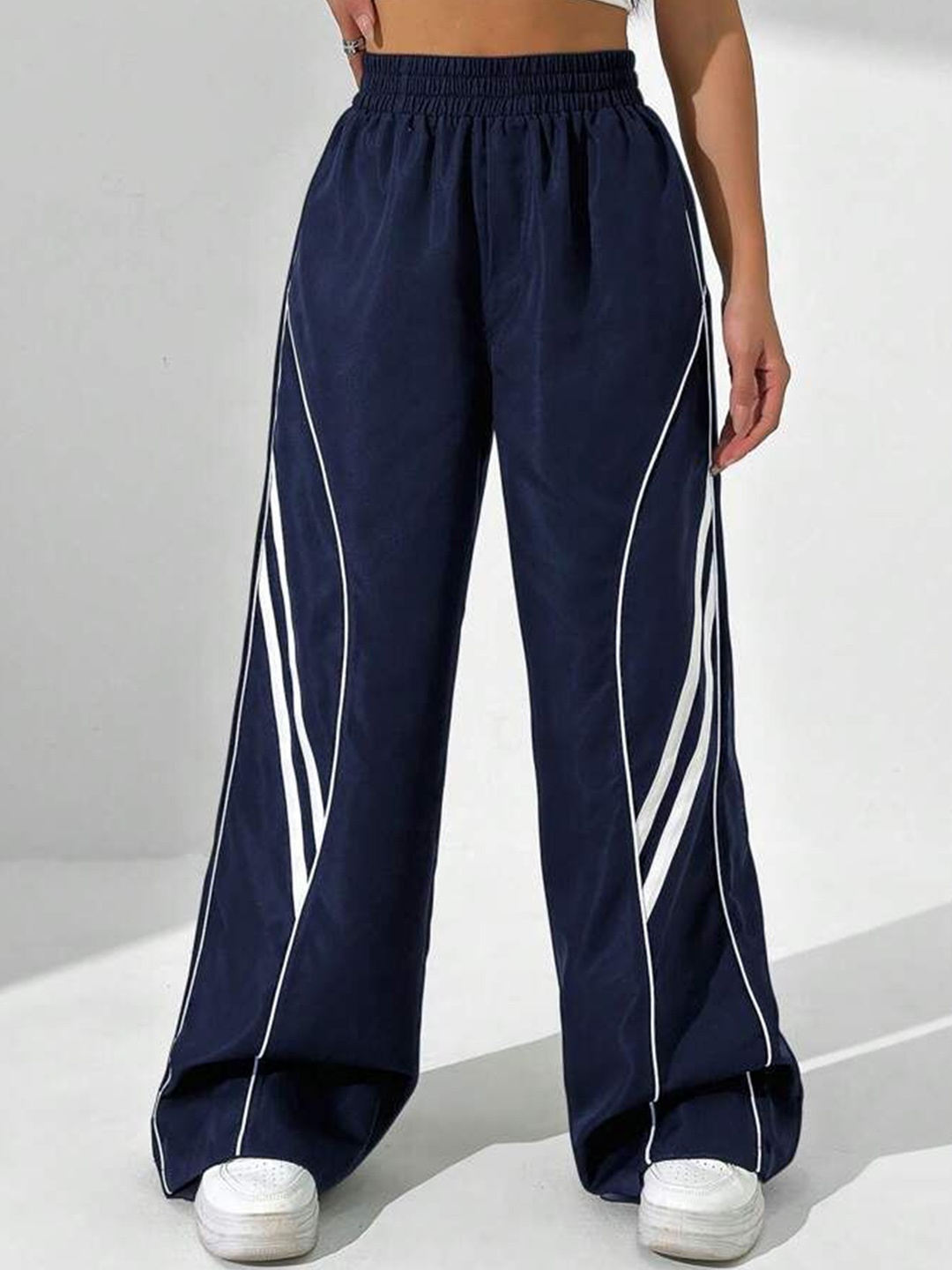 

TABADTOD Women Relaxed Loose Fit Trousers, Blue