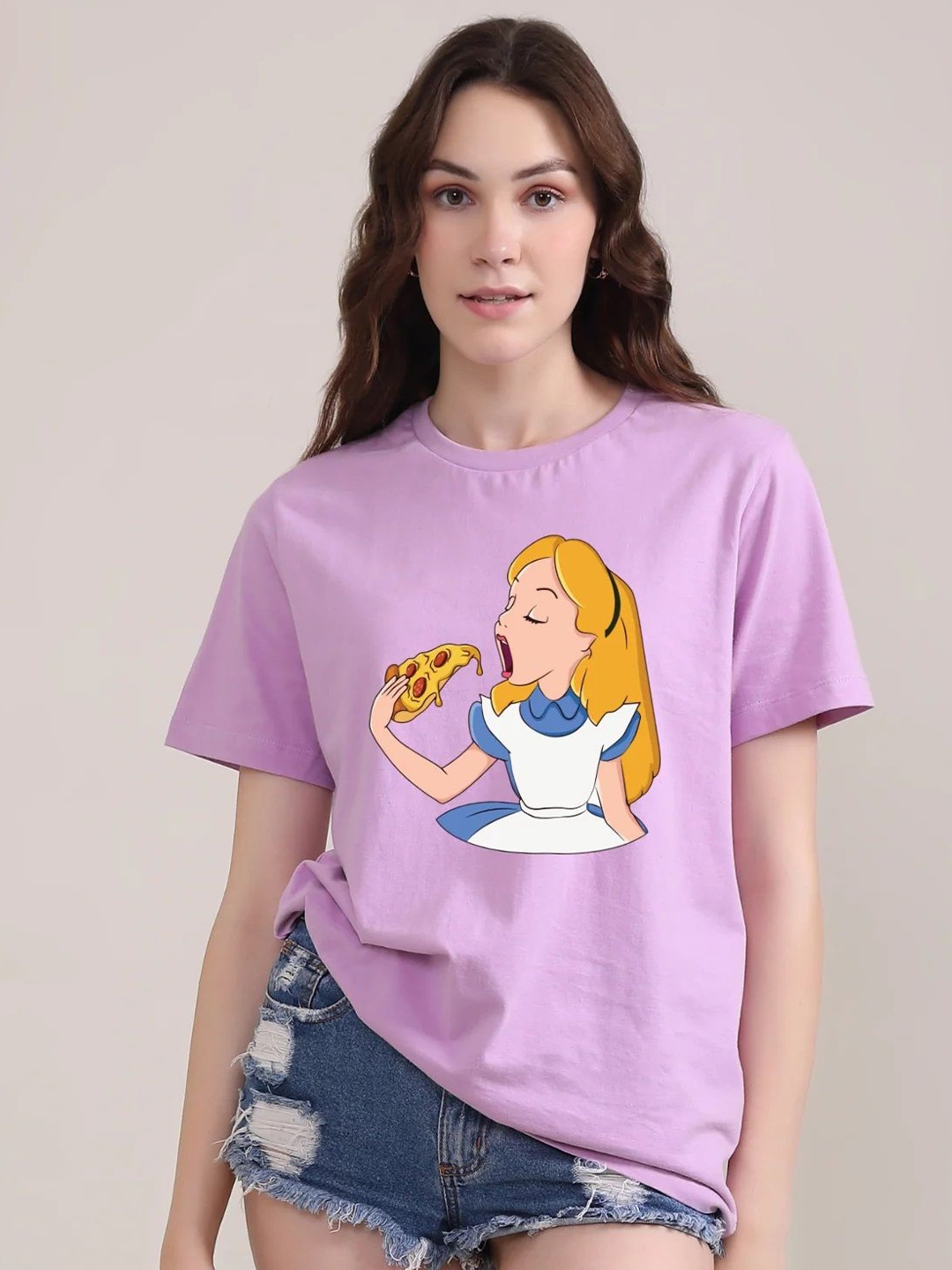 

BOTNIA Unisex Graphic Printed T-shirt, Lavender