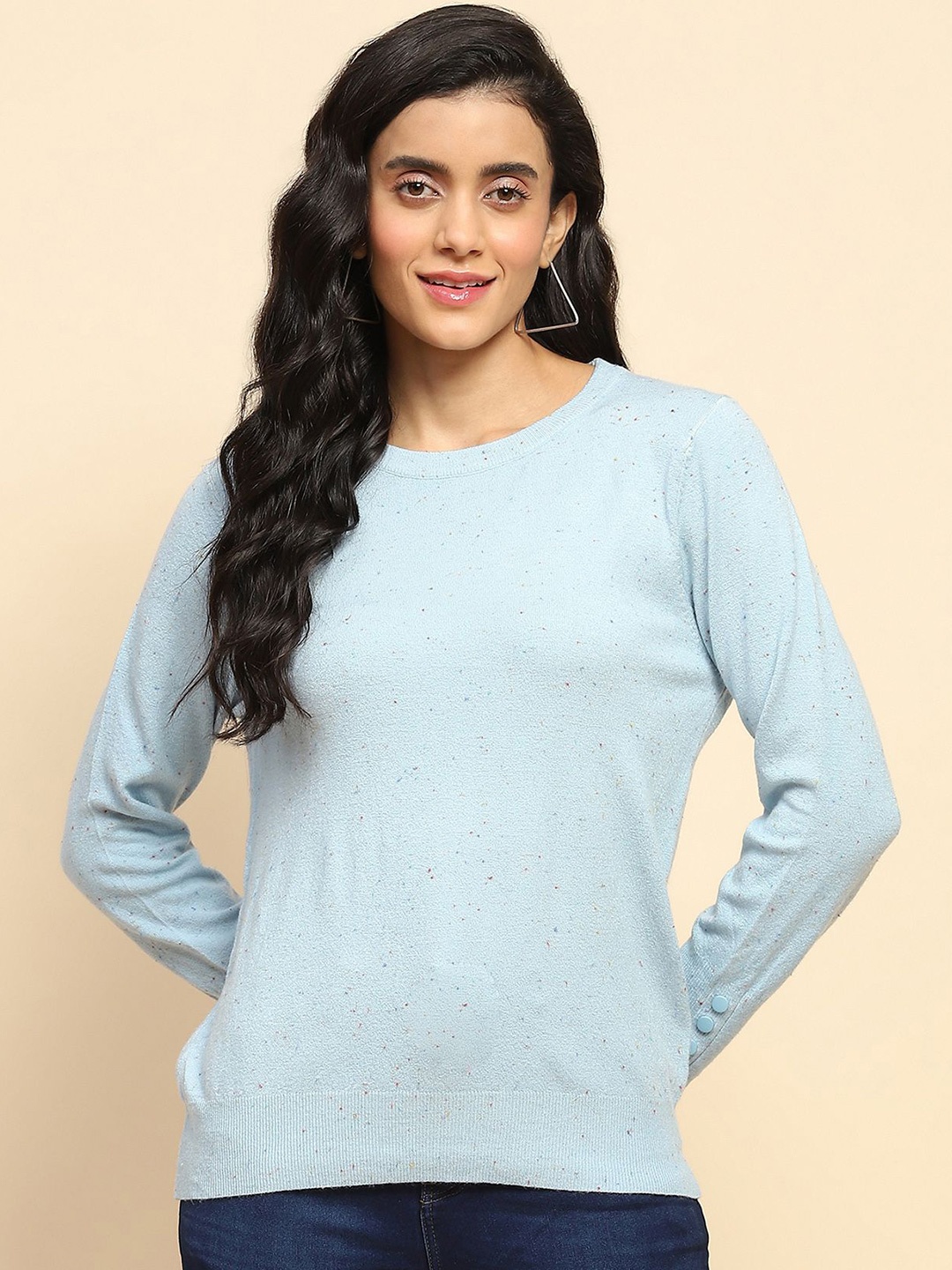 

Global Republic Women Printed Pullover, Blue