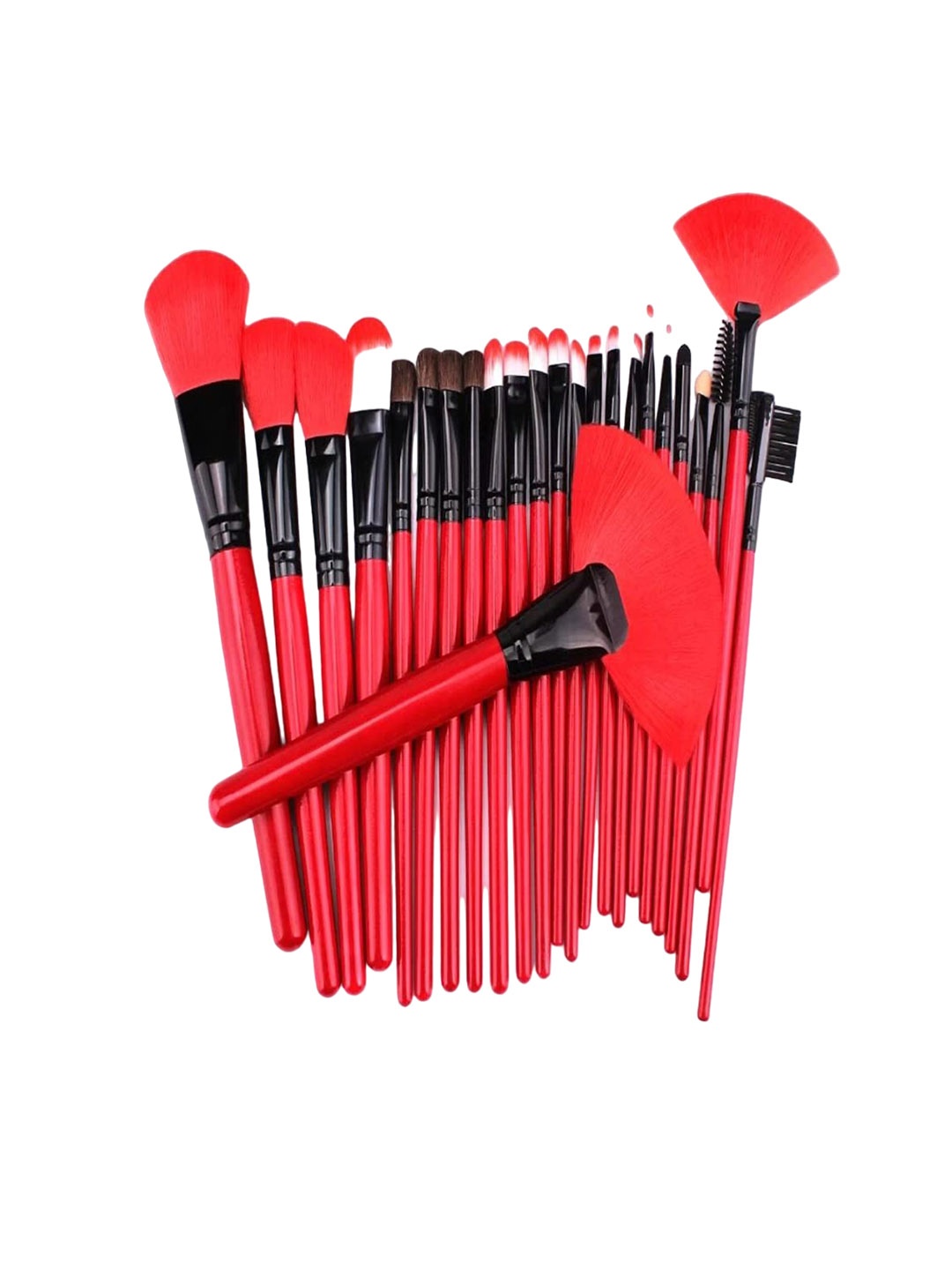 

Rsentera Set Of 24 Makeup Brush With Leather Case, Red