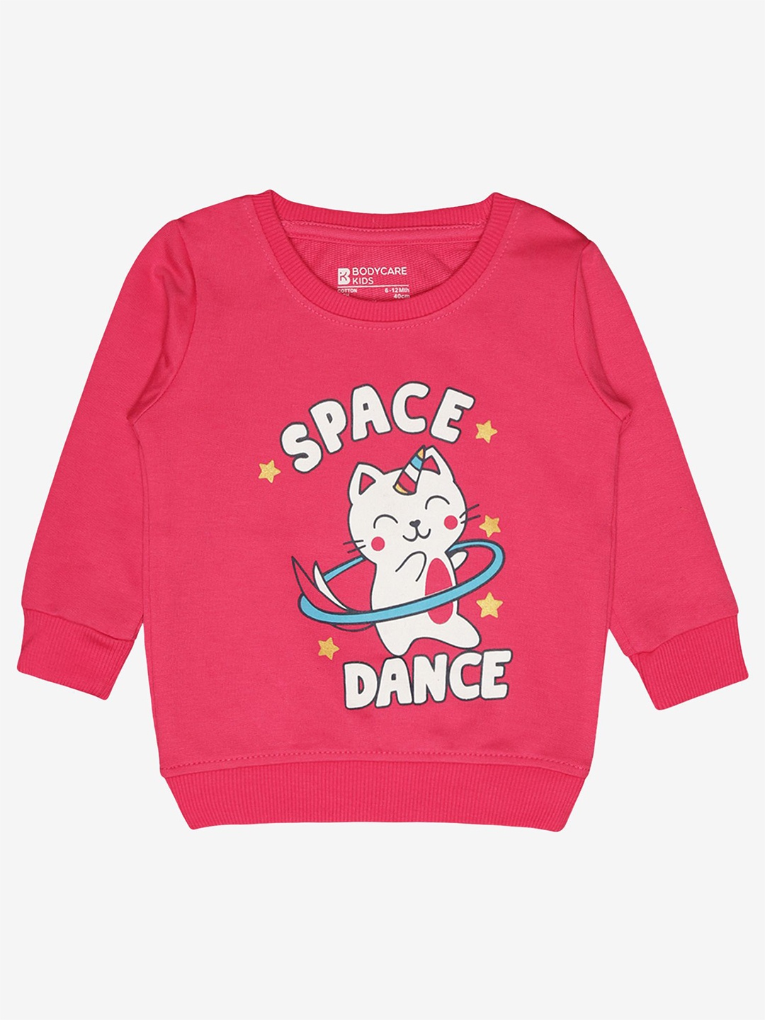 

Bodycare Kids Girls Graphic Printed Sweatshirt, Fuchsia