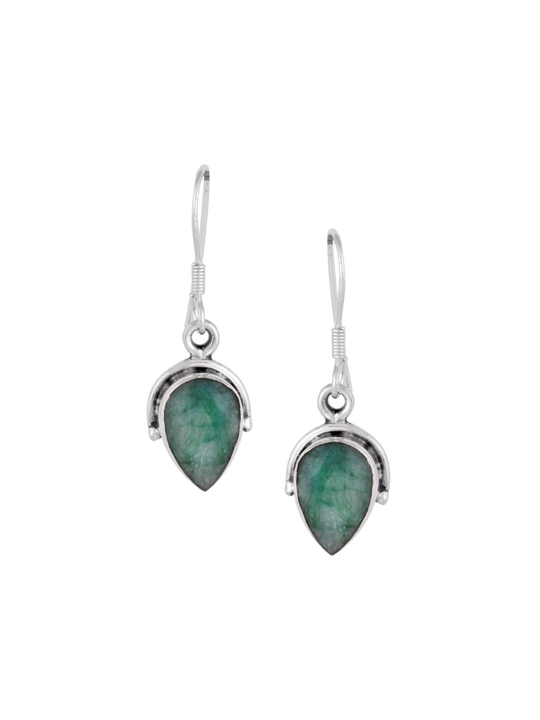 

Indianshelf 92.5 Sterling Silver Stones Studded Contemporary Drop Earrings