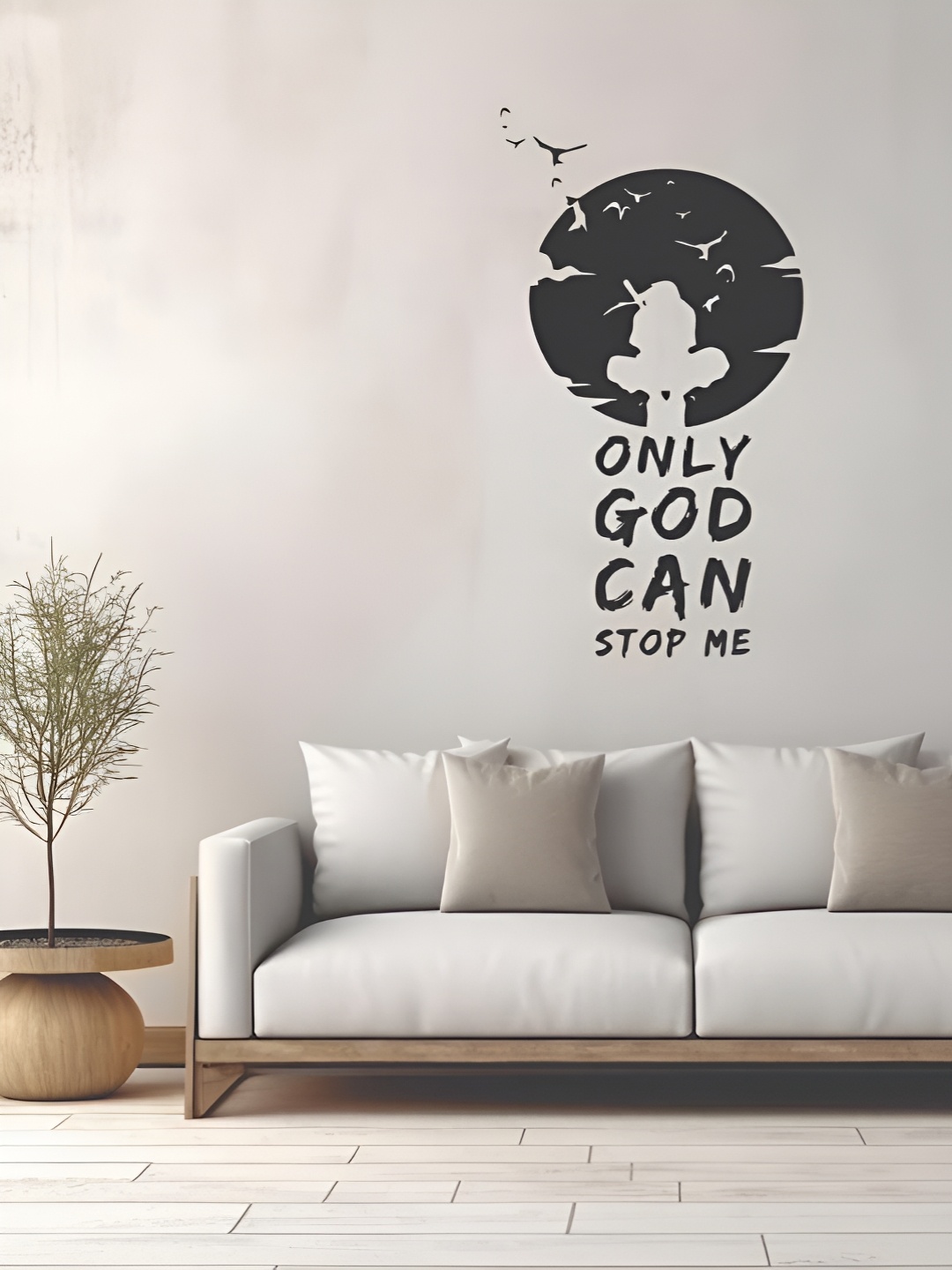 

CVANU Black Printed Self-Adhesive Wall Sticker