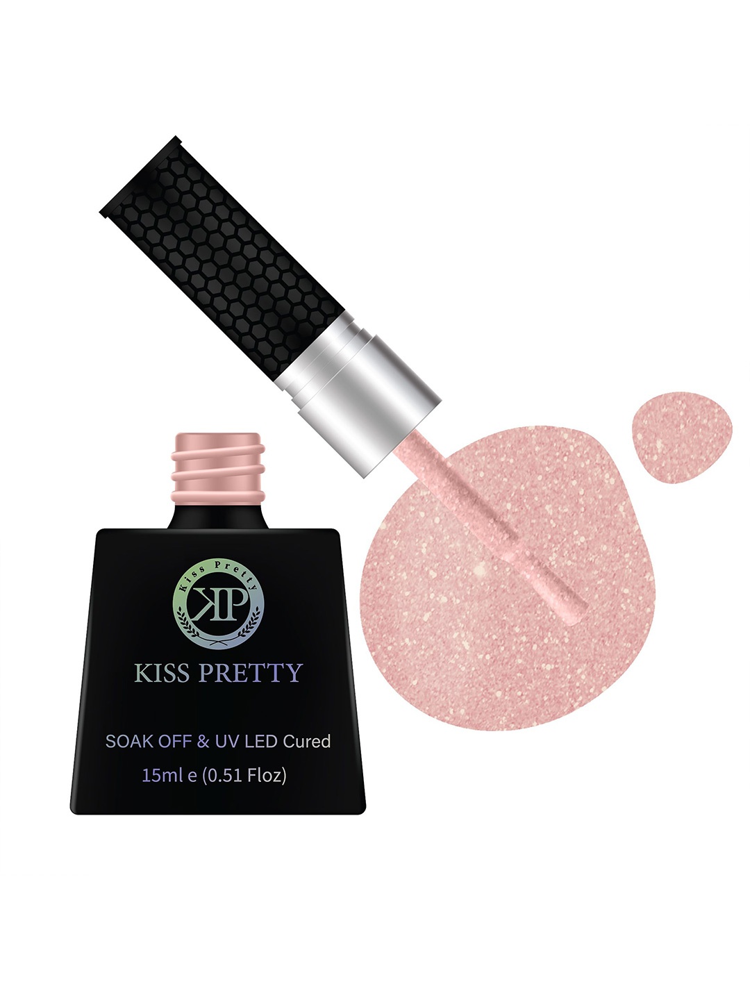 

Kiss pretty Soak Off & UV LED Cured Glossy Nail Polish-15ml-Pink-Shade - 20