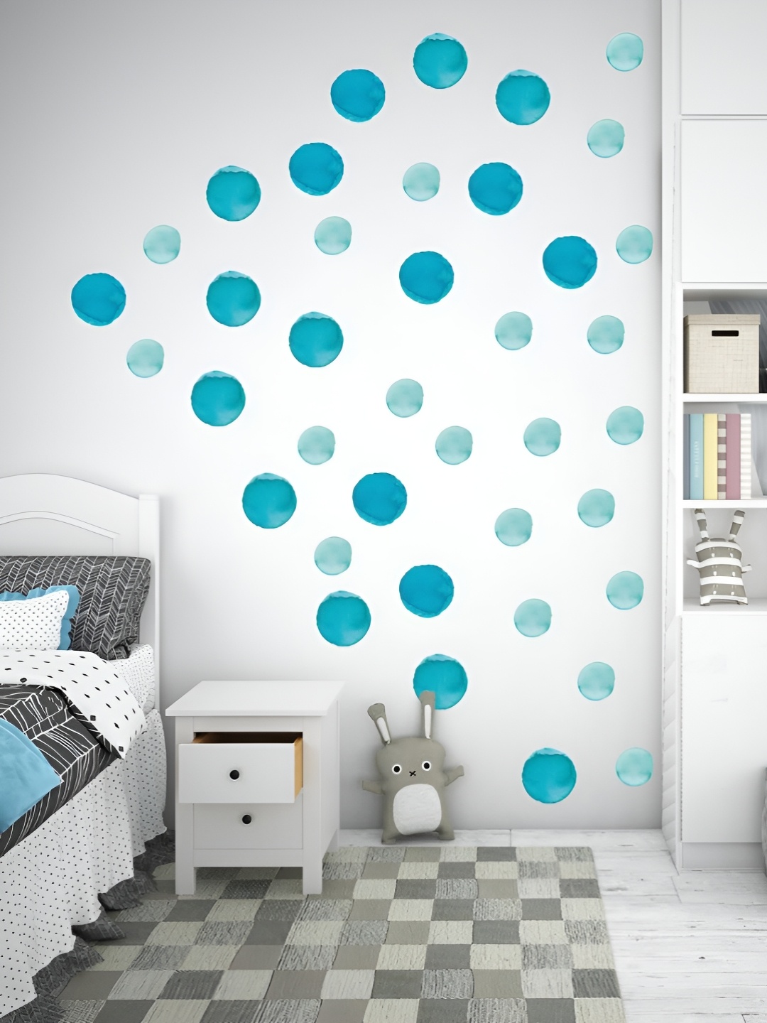 

CVANU Blue 104 Pieces Self-Adhesive Wall Sticker