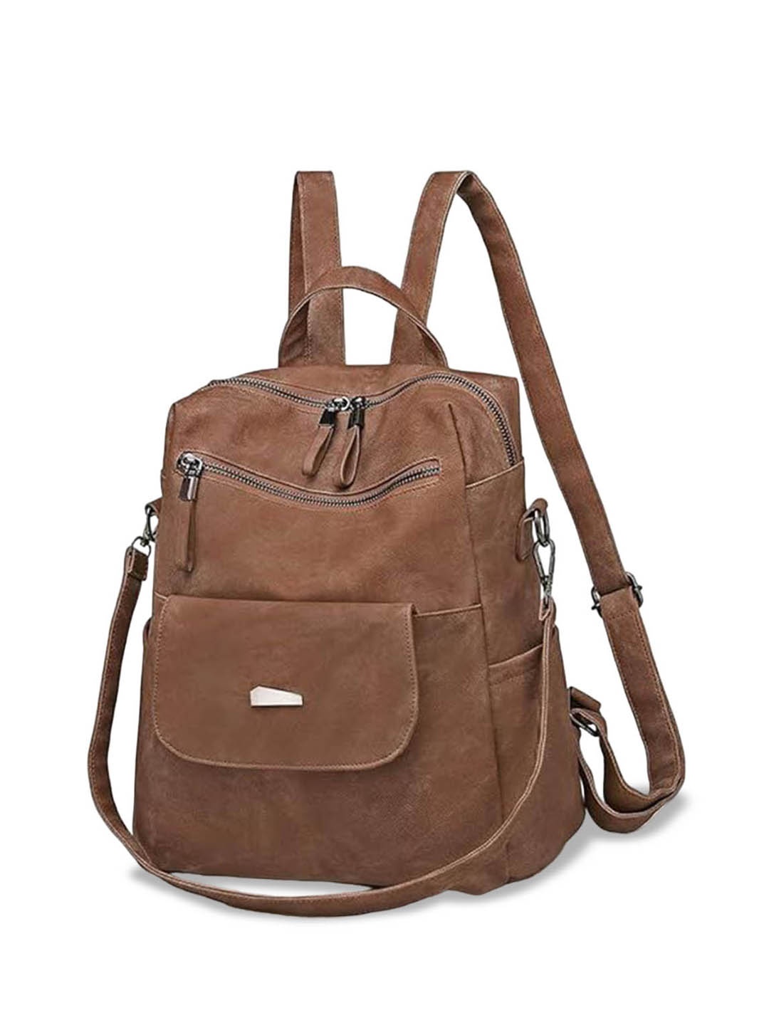

Palay PU Oversized Shoulder Bag with Tasselled, Brown