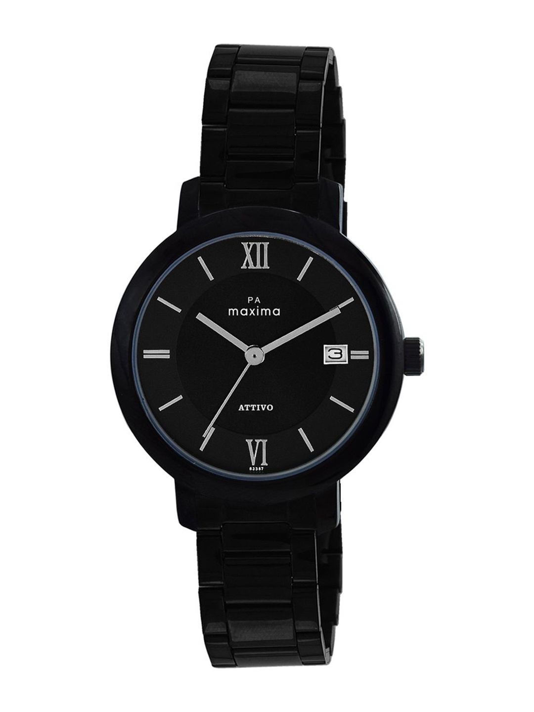 

maxima Women Dial & Stainless Steel Straps Analogue Watch 63388CMLB, Black