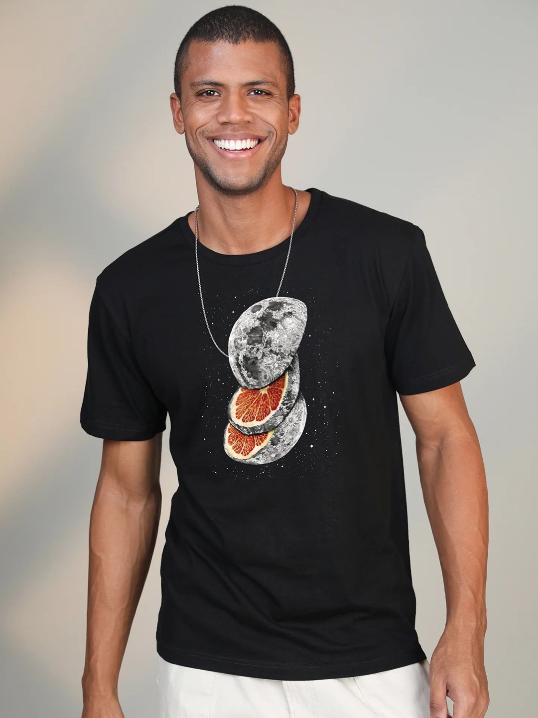 

BOTNIA Unisex Graphic Printed T-shirt, Black
