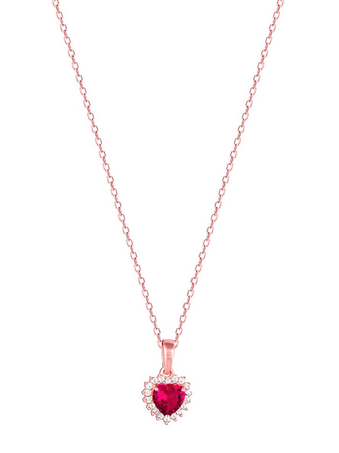 

GIVA 925 Sterling Silver Rose Gold Take Me to Your Heart Pendant With Link Chain