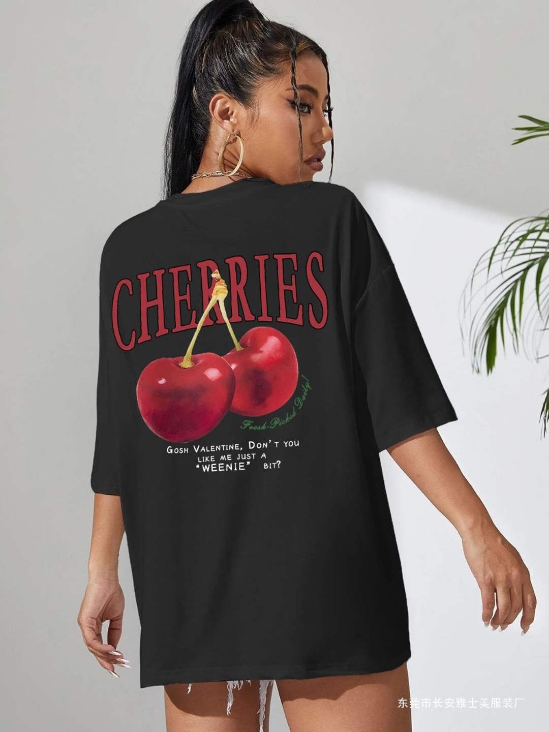 

KPOP Print Top, Black