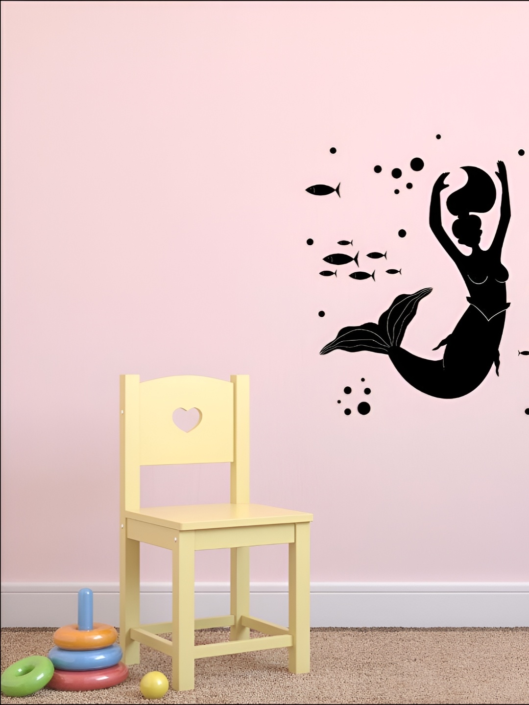 

CVANU Black Printed Self-Adhesive Wall Sticker