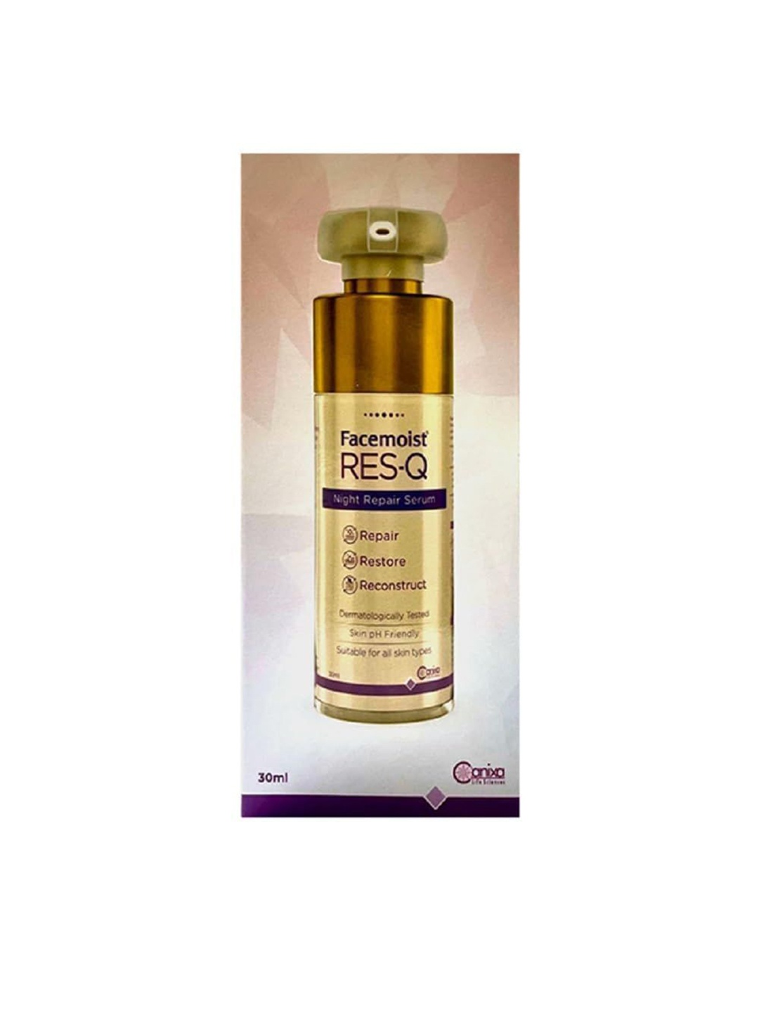 

Facemoist Res-Q Night Repair Serum- 30 ml, Nude