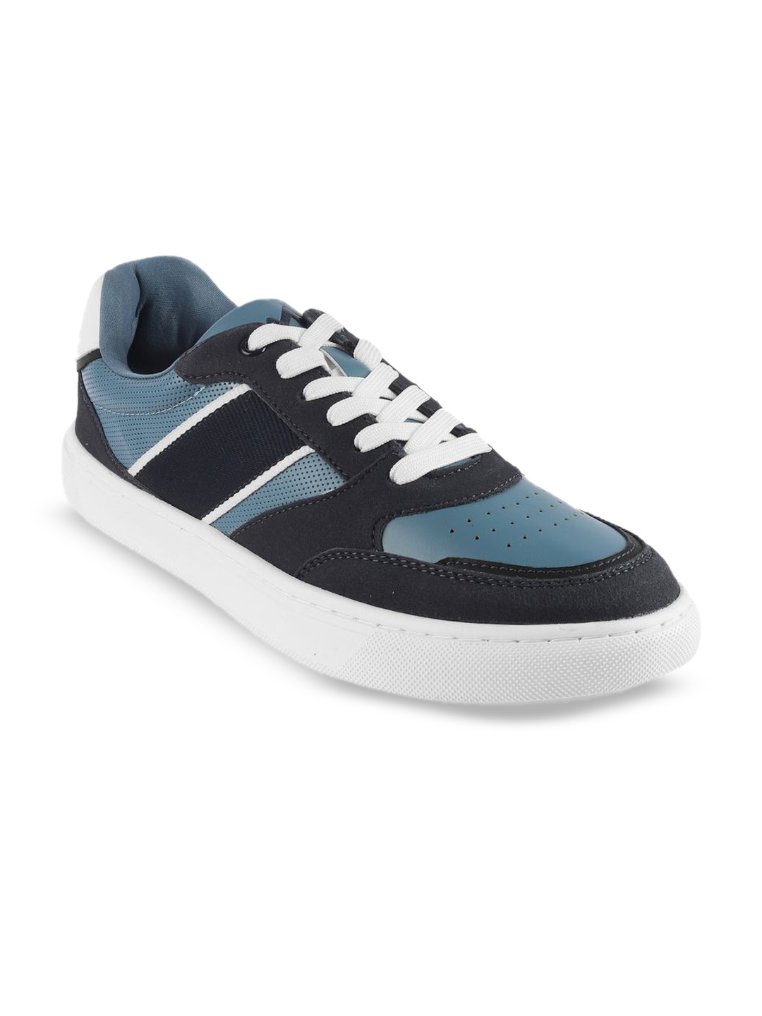 

Metro Men Lace-Ups Colourblocked Smart Casual Sneakers, Blue