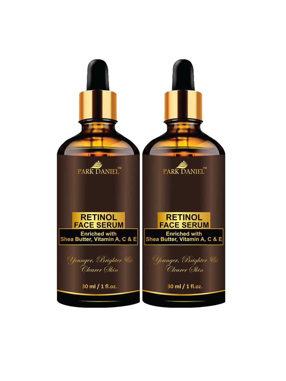 

Park Daniel Set Of 2 Retinol Face Boost Serum- 30 ml Each, Gold