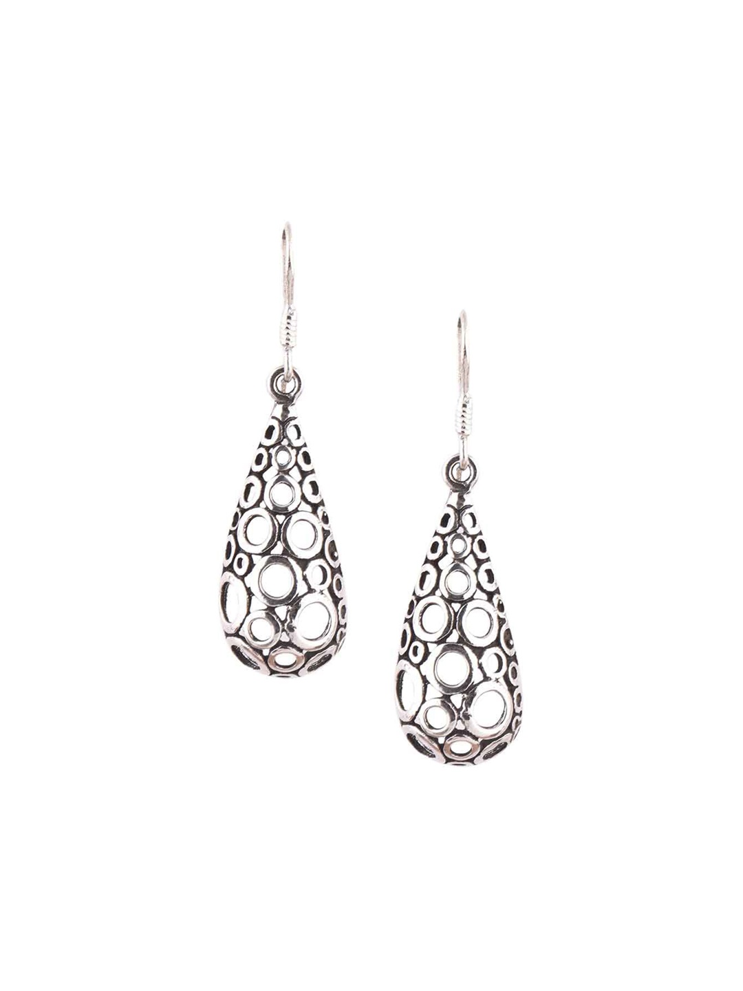 

Indianshelf 92.5 Sterling Silver Filigree Drop Earrings