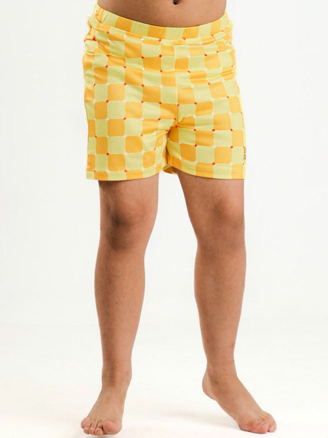 

Somersault Boys Abstract Printed Swim Shorts, Yellow