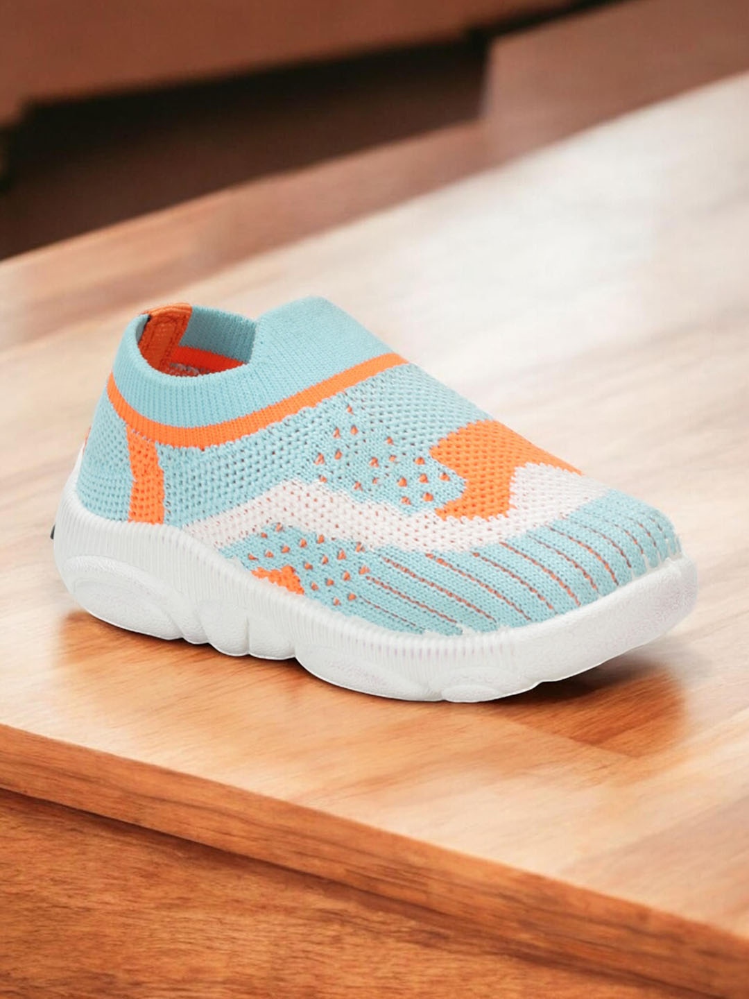 

Lil Lollipop Kids Woven Design Slip-On Sneakers, Blue
