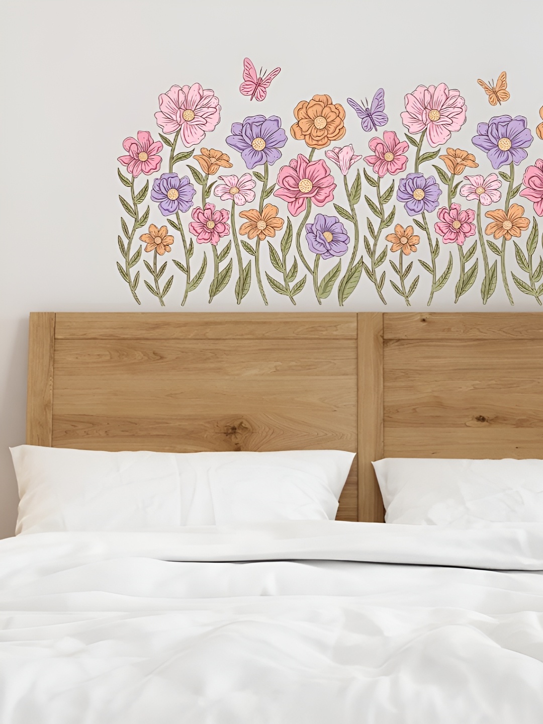 

CVANU Pink & Green Printed Self-Adhesive Wall Sticker