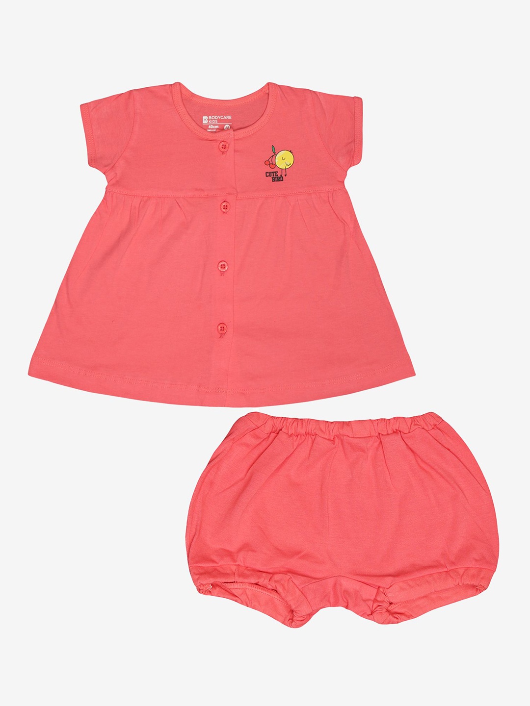

Bodycare Kids Infants Girls Printed Top With Short, Red